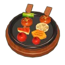 Mushroom, Fruit & Veggie Skewers